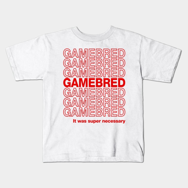 Gamebred Super Necessary Kids T-Shirt by dajabal